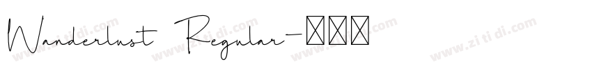 Wanderlust Regular字体转换